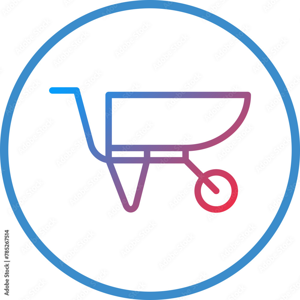 Vector Design Wheelbarrow Icon Style Vector Design Wheelbarrow Icon Style