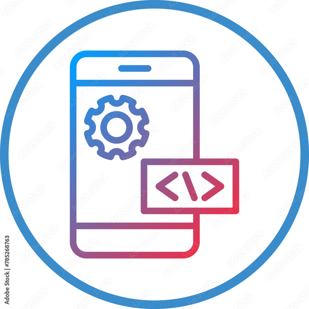 Vector Design App Development Icon Style Vector Design App Development Icon Style