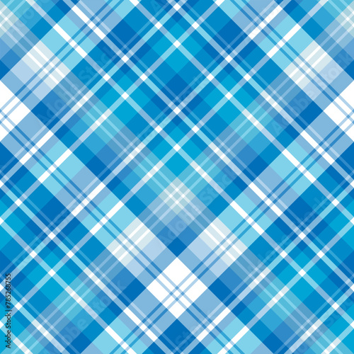 Seamless pattern in wondrous white and blue colors for plaid, fabric, textile, clothes, tablecloth and other things. Vector image. 2