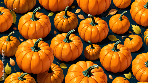 autumn orange vector pumpkins illustration