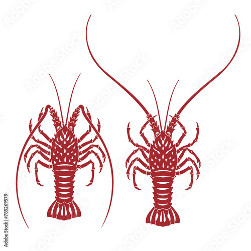 Amazing Japanese style lobster illustration, photo