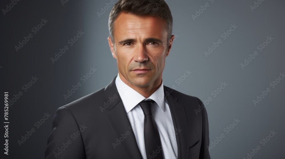 potrait of middle aged CEO manager potrait of middle aged CEO manager