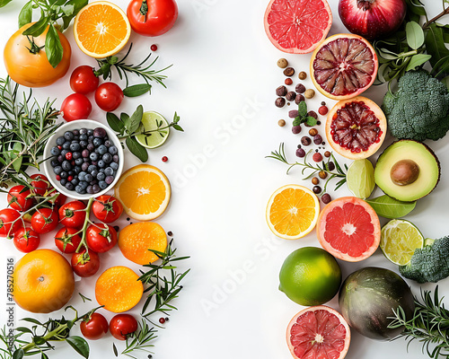 Background with fruits and vegetablesf