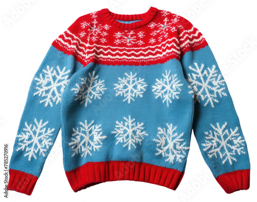 PNG Sweater sweatshirt snowflake transparent background © Rawpixel.com