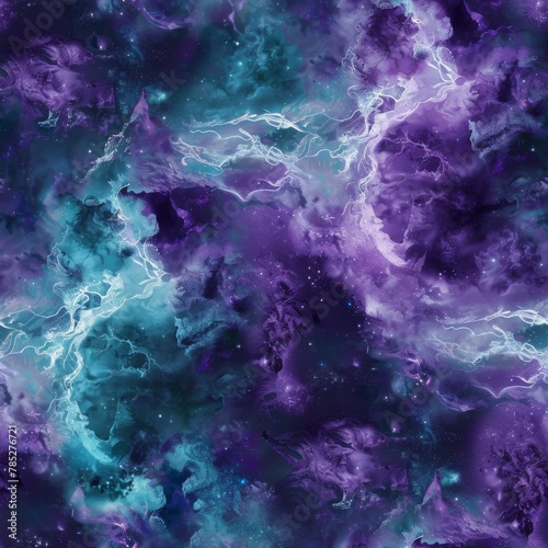 A space background with purple and blue colors