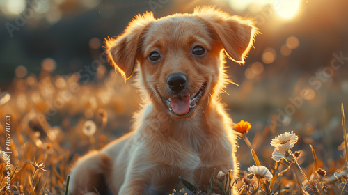 Realistic Puppies Adorable Pups Playing Outdoors High-Resolution Stock Photos photo