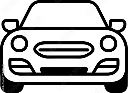 Car line vector illustration icon style