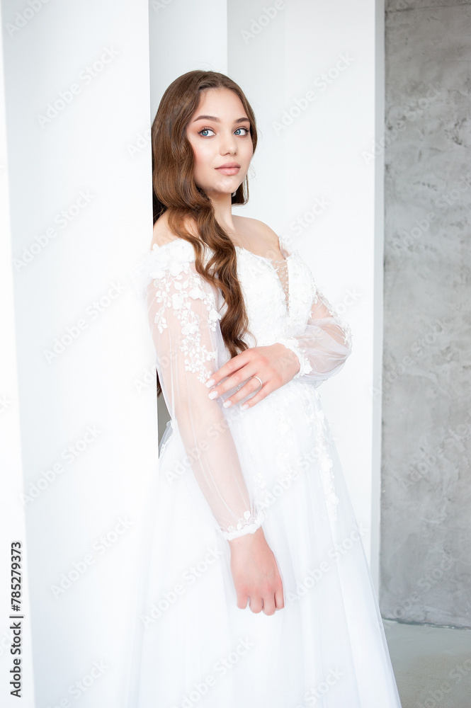young beautiful woman bride in wedding dress young beautiful woman bride in wedding dress