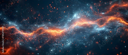 Cosmic Symphony: Stellar Filaments in Harmony. Concept Space Exploration, Astronomical Discoveries, Galaxy Observations