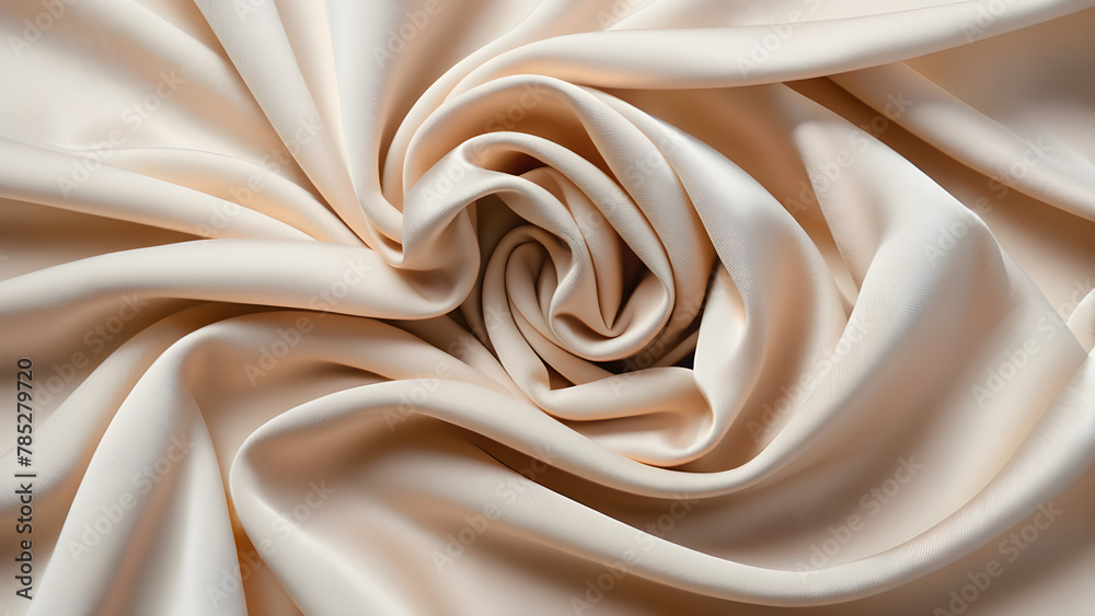 fluffy gentle baby beige fabric with waves and folds. silk fabric texture background fluffy gentle baby beige fabric with waves and folds. silk fabric texture background