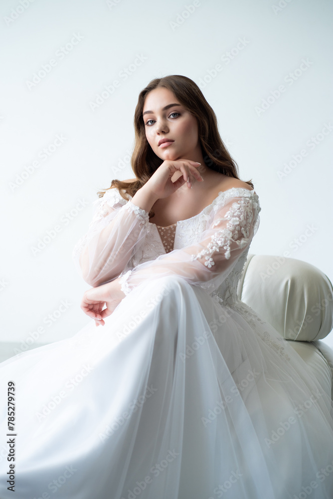 young beautiful woman bride in wedding dress young beautiful woman bride in wedding dress