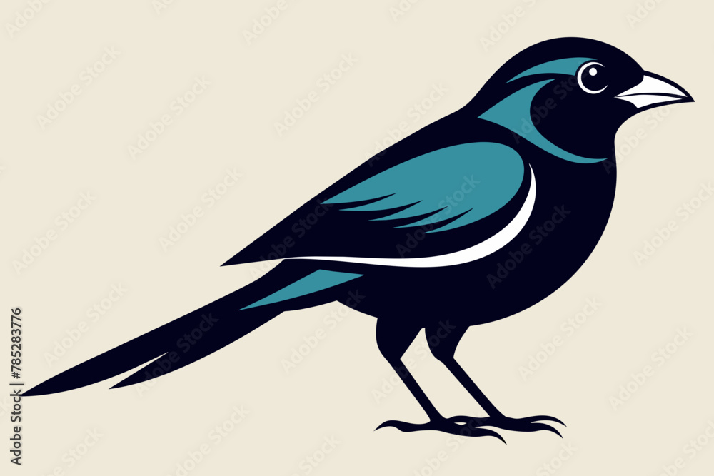 Obraz premium Broadbill silhouette vector style