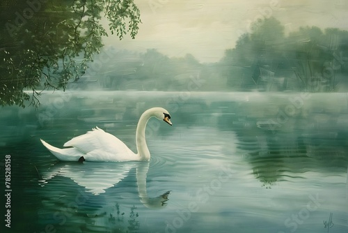 swans on the lake © Natural beauty 