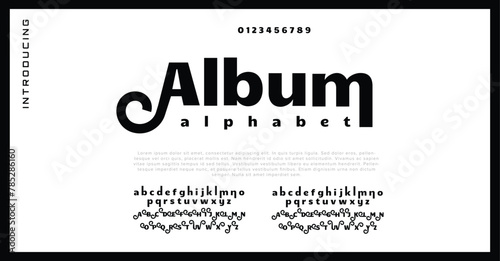 Album Minimal modern alphabet fonts. Typography minimalist urban digital fashion future creative logo font. vector illustration