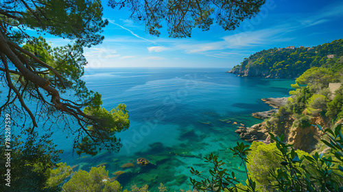 Beautiful natural view of the Bay of Paraggi in Santa