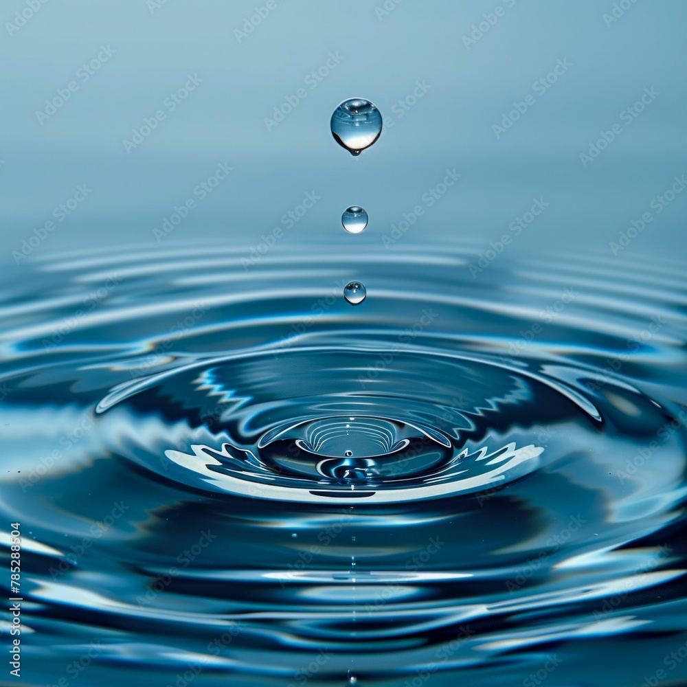 Water Drop Impact Creating a Spectacular Splash. Generative ai Water Drop Impact Creating a Spectacular Splash. Generative ai