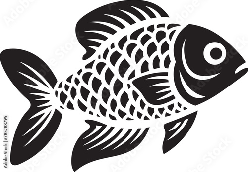 Futuristic Fish Icon Design with Modernistic Elements