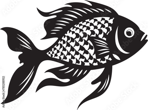 Graceful Fish Illustration in Vector with Graceful Lines