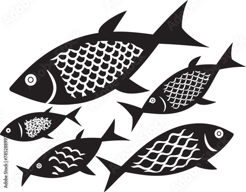 Bold Fish Symbol Vector Art