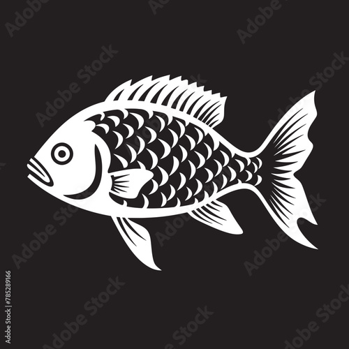 Elegant Fish Symbol Vector Artwork
