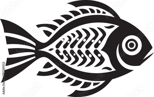 Geometric Fish Logo Template