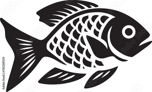 Graceful Fish Illustration in Vector with Graceful Lines