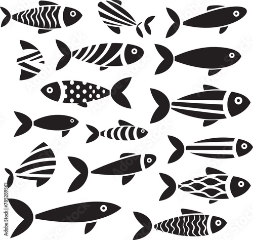 Intricate Fish Logo Concept with Intricate Patterns