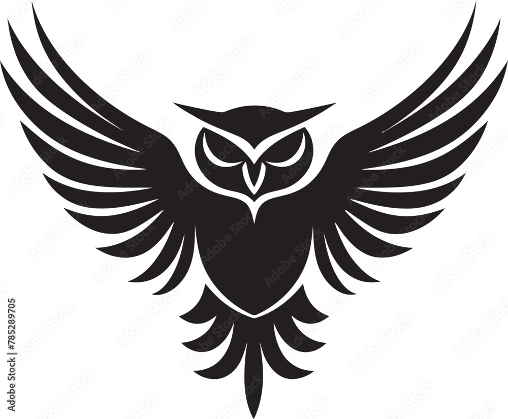 Obraz premium Tranquil Triumph Flying Bird Vector Artwork