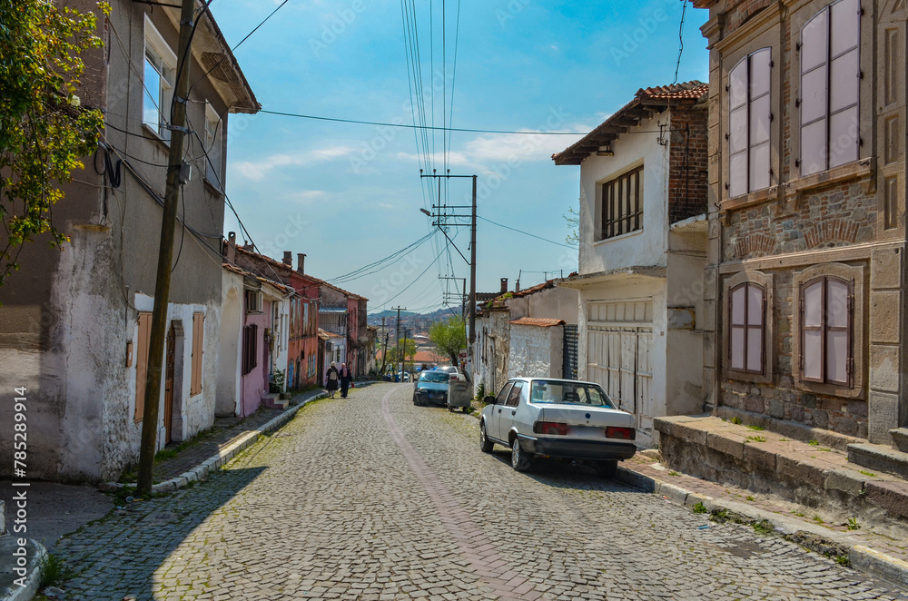 Acropol street in Bergama (Izmir region, Turkey)