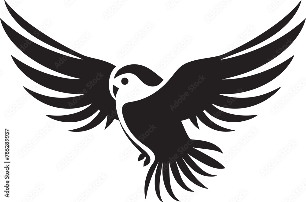 Fototapeta premium Nightingale in Vector Flight Mode