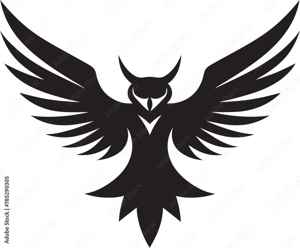 Obraz premium Tranquil Transcendence Flying Bird Vector Art