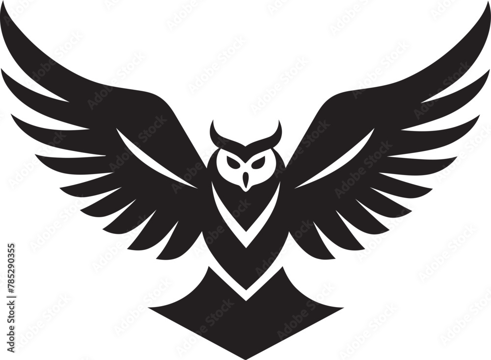 Obraz premium Gliding Grace Vector Illustration of a Bird in Flight