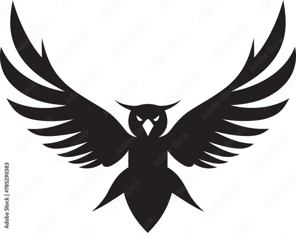 Obraz premium Tranquil Takeoff Vector Illustration of a Flying Bird