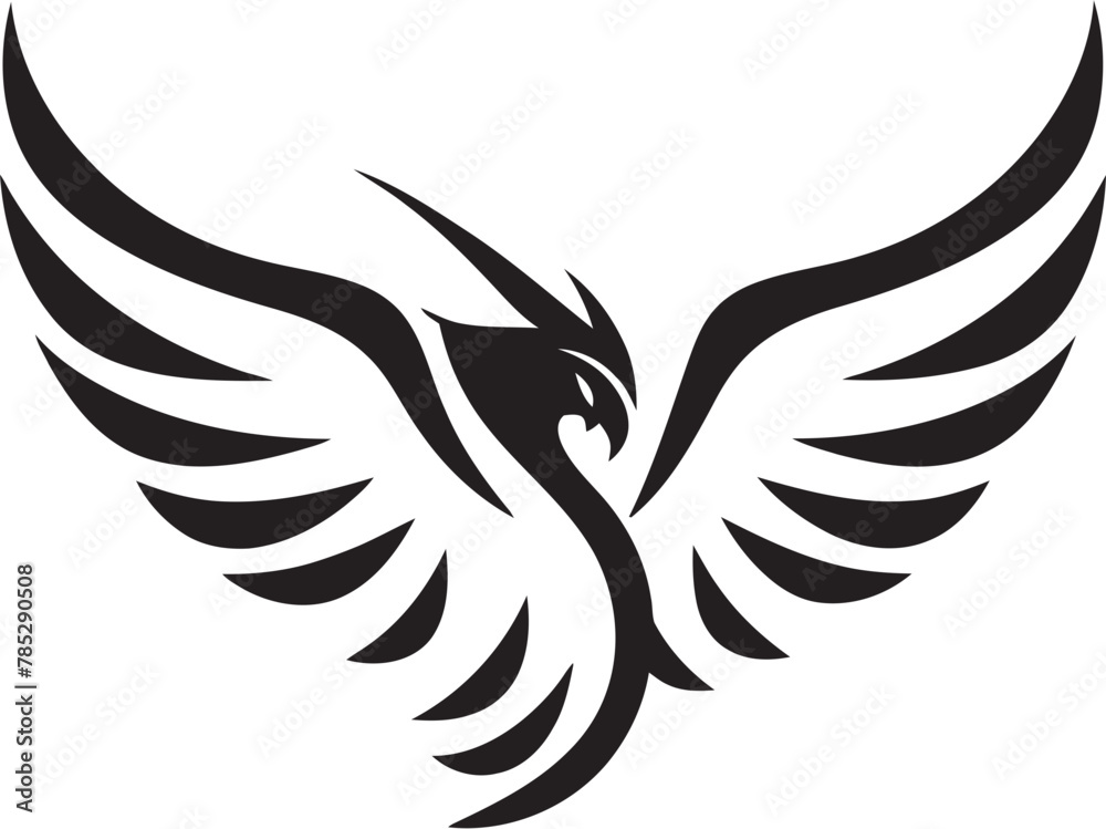 Obraz premium Celestial Choreography Flying Bird Vector Scene