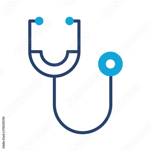 Stethoscope icon solid vector design in trendy style