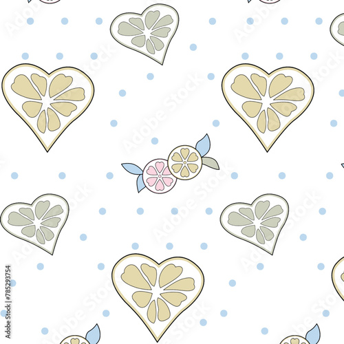 seamless background with hearts