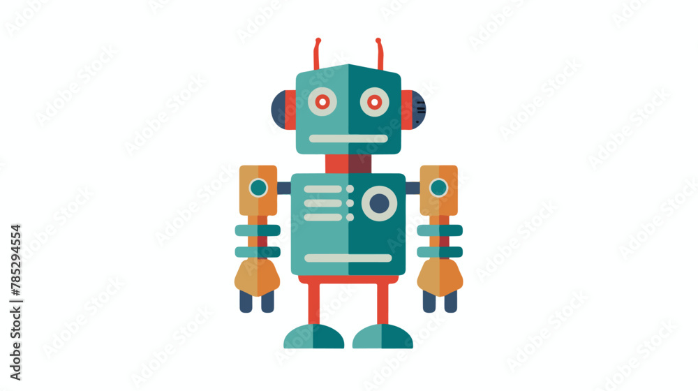 Robot vector icon Flat vector isolated on white background