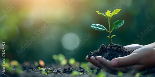 Nurturing the Future A Volunteer Planting Hope for Sustainable Environments #785294978