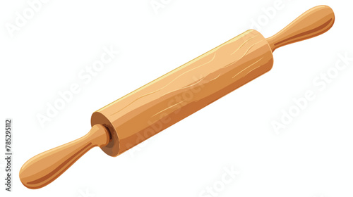 Rolling pin icon on white background Flat vector isolated