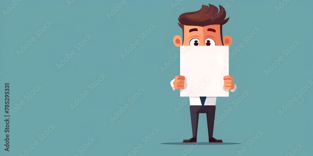 a businessman character holding a rejection letter showing the sting and disappointment of being denied an employment opportunity