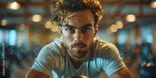 Determined and Spirited Man Pushing Through an Intense Spin Class Workout