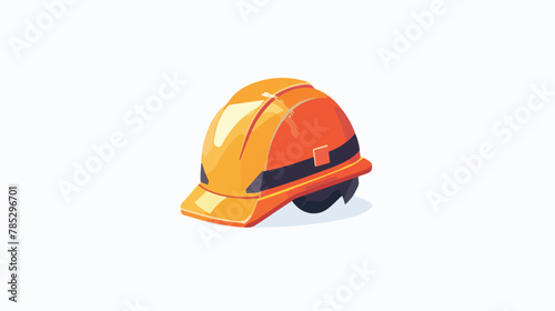 Safety helmet icon Flat vector isolated on white background