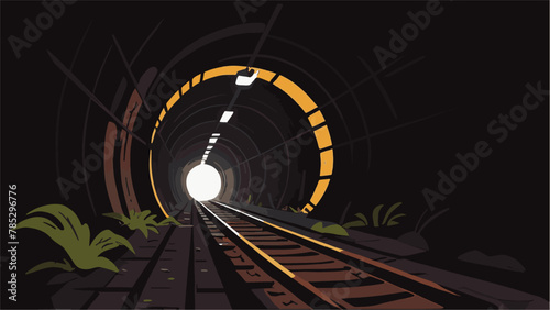 subway station in the night vector