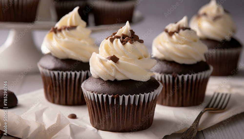 chocolate cupcakes with cream chocolate cupcakes with cream