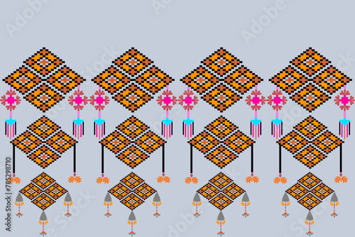 Abstract ethnic geometric pattern design for background or wallpaper.
Figure tribal embroidery. Indian, Scandinavian, Gypsy, Mexican, folk pattern.