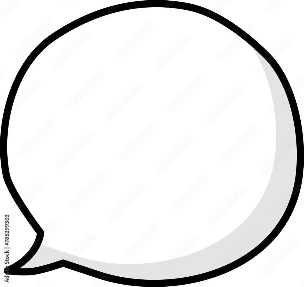 Black and white color speech bubble balloon, icon sticker memo keyword planner text box banner, flat png transparent element design