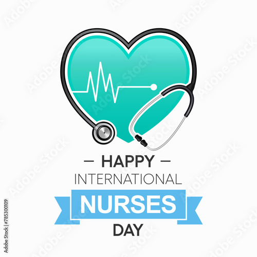 Nurses Day is an international day observed around the world on 12th May each year, to mark the contributions that nurses make to society. Vector illustration
