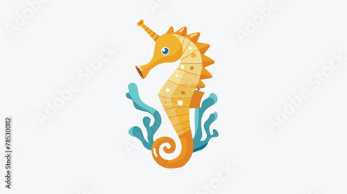 Seahorse icon ocean animal symbol vector Flat vector