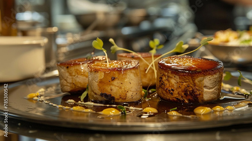 French delicious food. Haute cuisine, foie gras