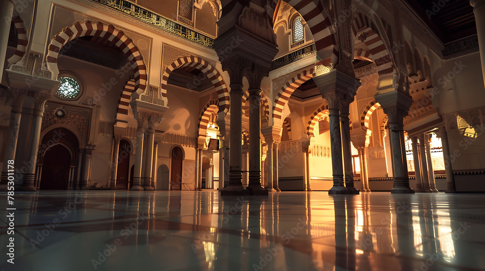 A magnificent mosque with amazing architectural details